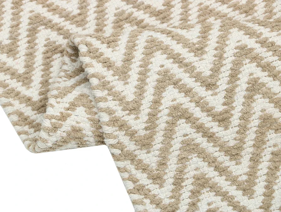 THE HOME TALK Cotton Chenille Bath Rug | Area Rug for Spa, Vanity Shower, Kitchen & Living Room | Water Absorbent Linens | Warm & Soft Carpets | Bathroom Accessories